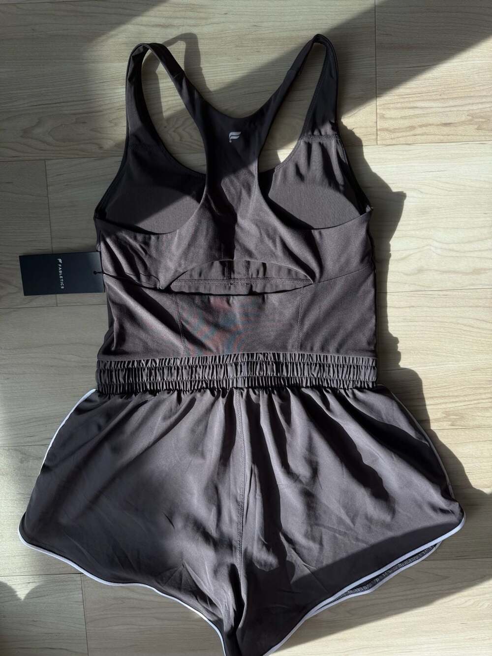 Fabletics Sport Short Onesie in Slate, Size S - Picture 2 of 3